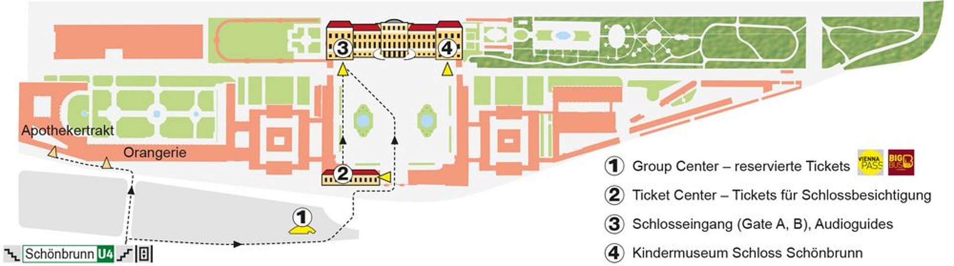 Zugangsplan-190906-DE 858b68b96a © Schloß Schönbrunn Kultur- und Betriebsges.m.b.H.